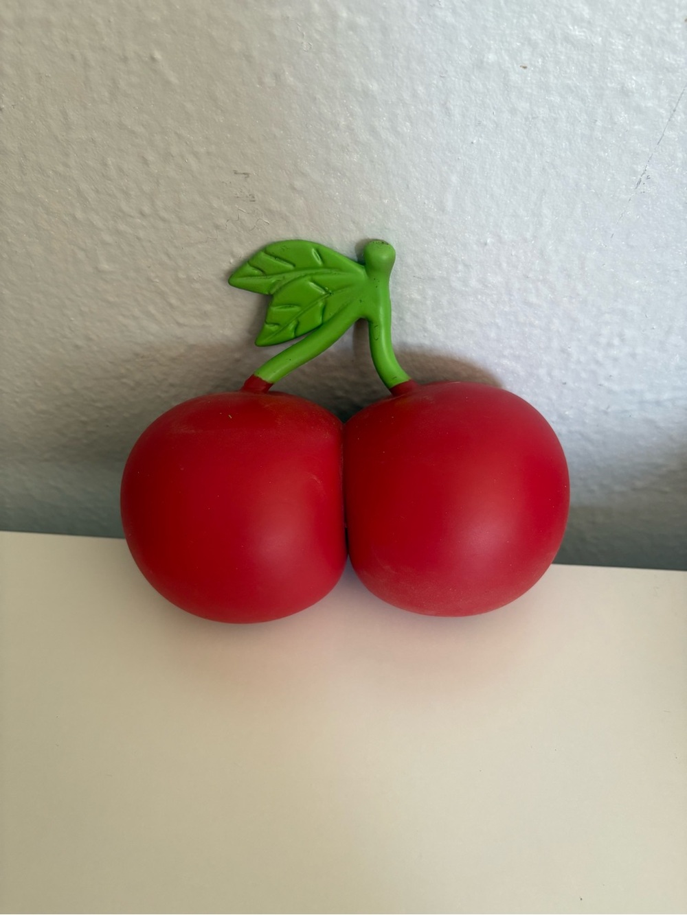 Red Cherry squeezey with Green Stem